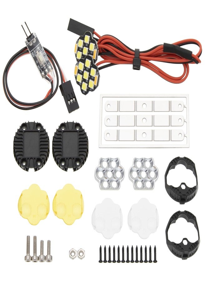 MEUS RACING طقم مصابيح LED لسيارات التحكم عن بعد من MEUS RACING - ملحقات سيارات الزحف التي تعمل بالتحكم عن بعد بمقياس 1/10 لسيارات Axial SCX10 و Wraith و Traxxas TRX4 و TRX6، وقطع ترقية Redcat Gen8 (قطعتان من مصابيح Hive) - Image 3